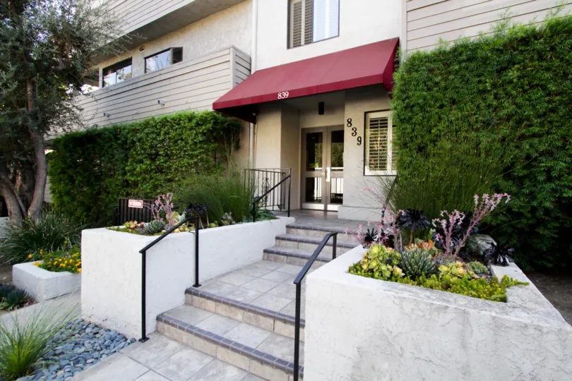 The stairs to the entrance of 839 Larrabee