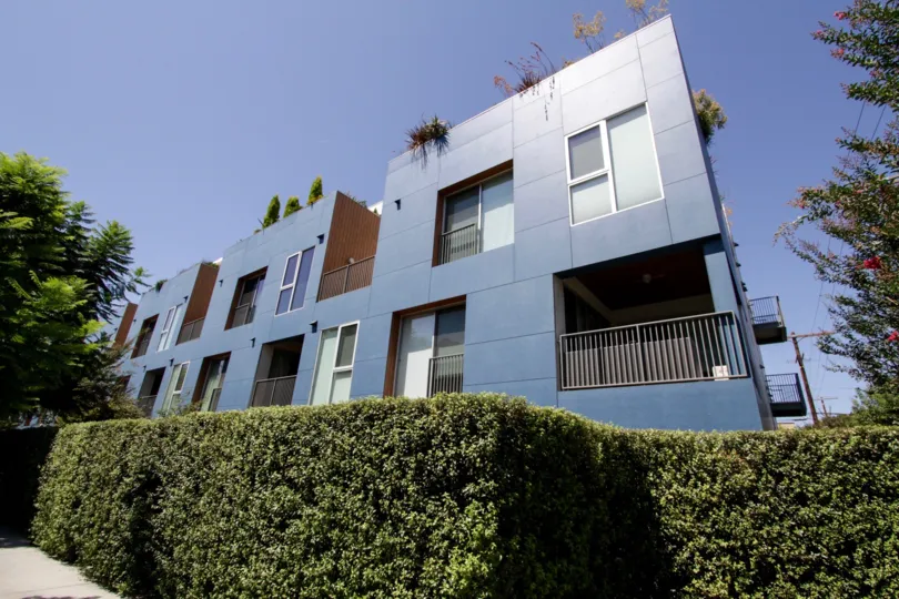 The hedges around 855 Court in West Hollywood