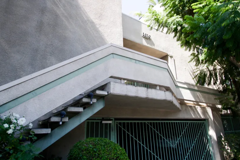 The address at the entrance of 8839 Cynthia in West Hollywood
