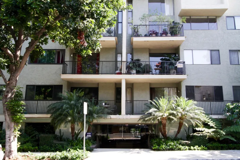 The balconies at 9000 Cynthia in West Hollywood