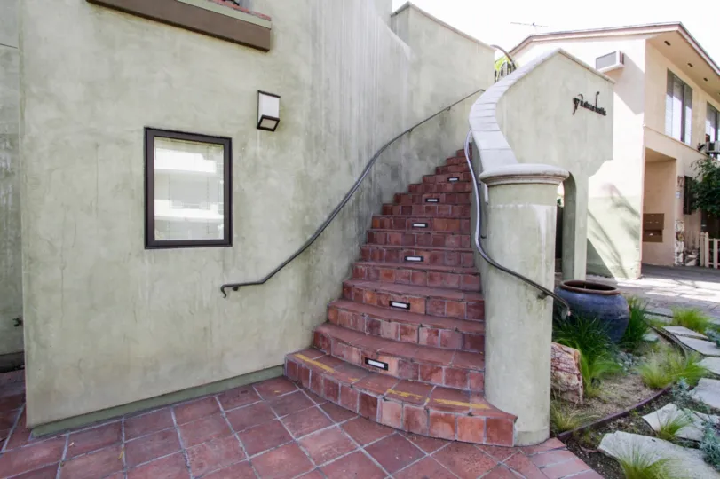 The stairs going up to 917 Sierra Bonita