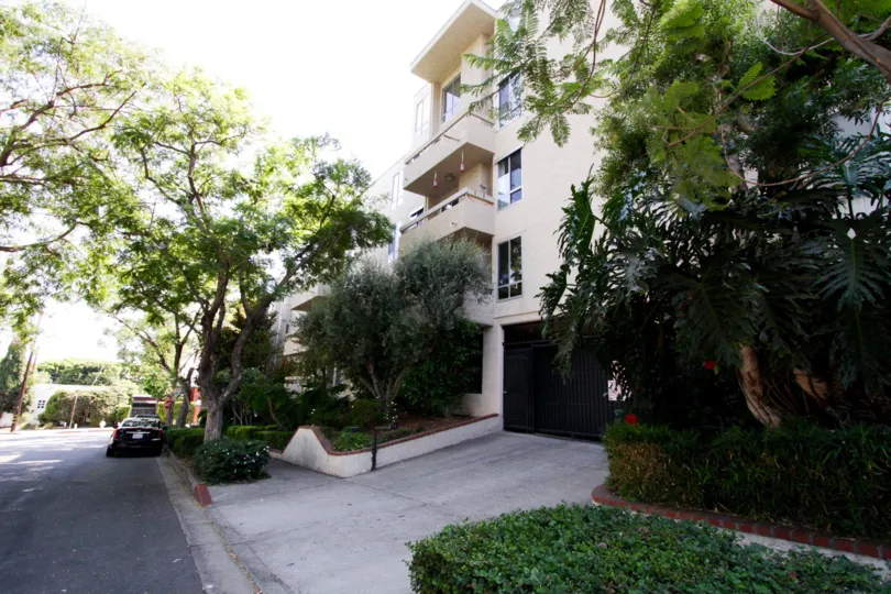 The parking for residents of the Beverly Regent