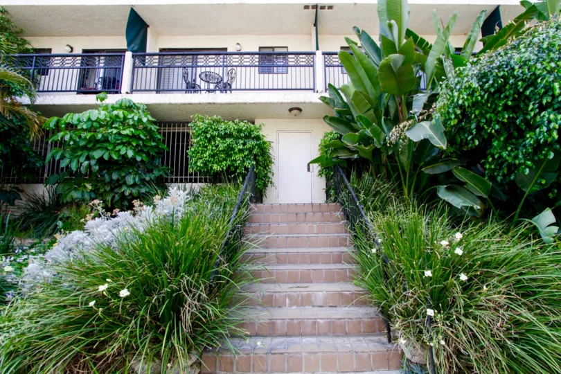 The stairs leading up to Bonita Villas in West Hollywood