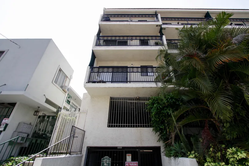 The parking area for residents at Bonita Villas