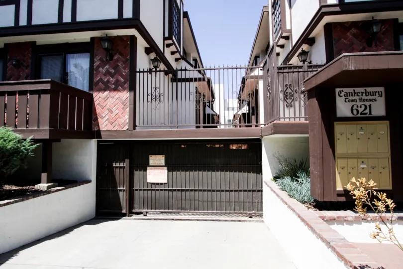 The parking for Canterbury Townhomes