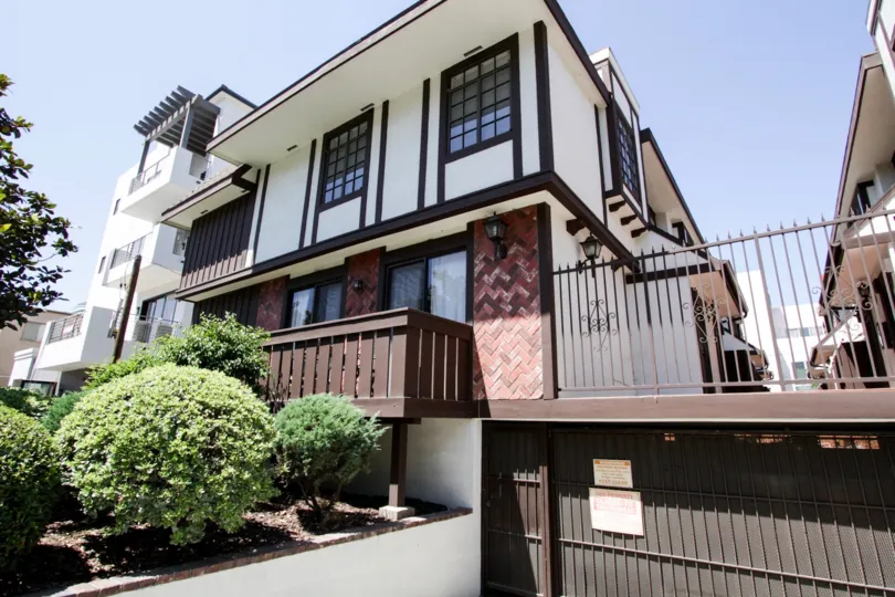 The balcony seen at Canterbury Townhomes