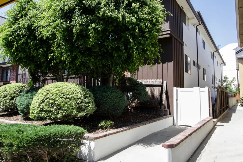 The landscaping seen throughout Canterbury Townhomes in West Hollywood