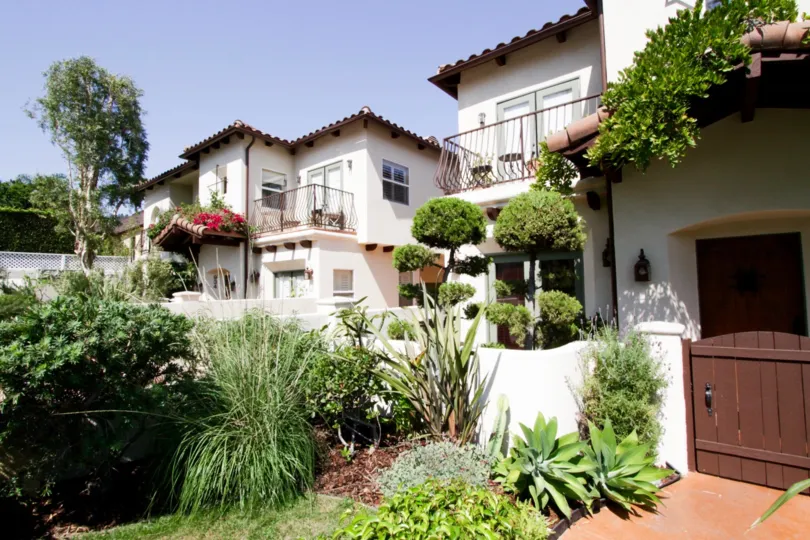 The landscaping around Casa Carmela in West Hollywood