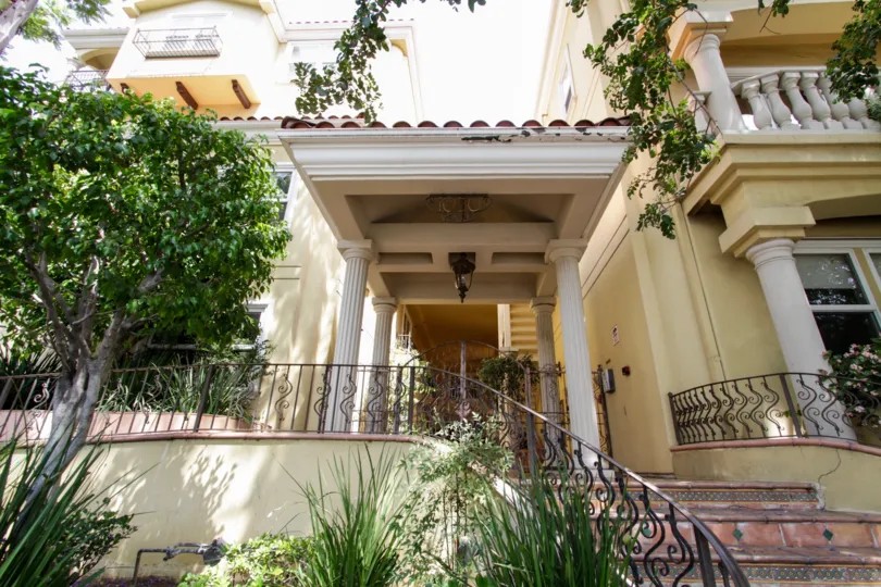 The entrance into Colonnade West in West Hollywood