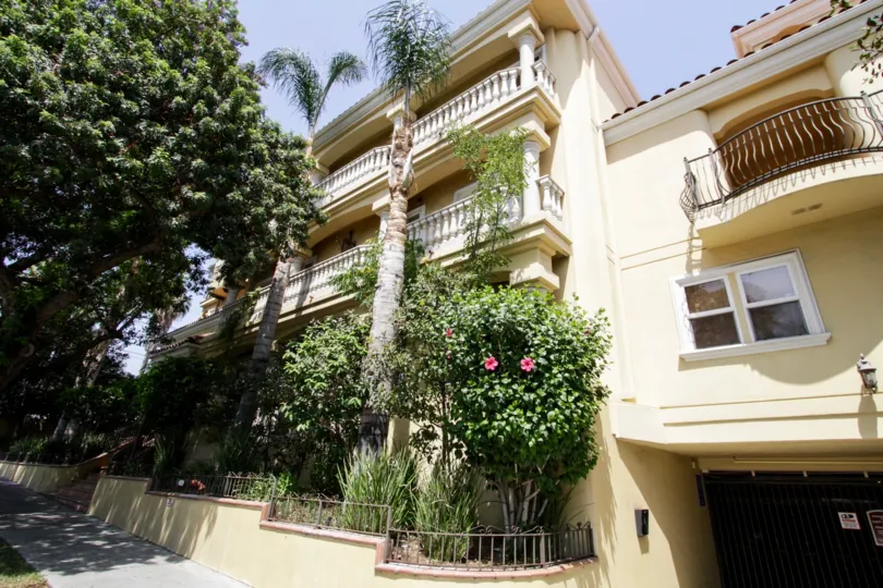 The balconies at Colonnade West in West Hollywood