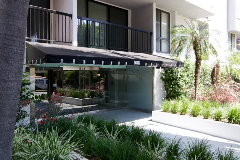 The entrance into Doheny Terrace