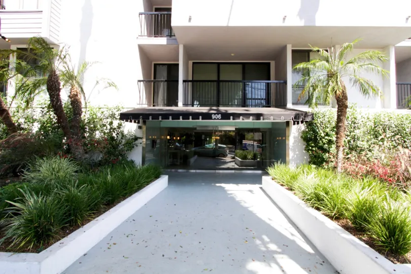 The entryway into Doheny Terrace