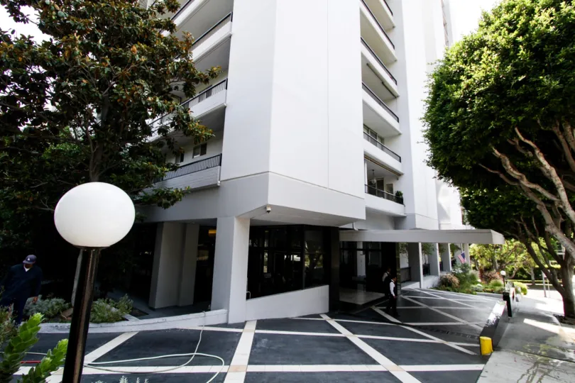 The drive into the Empire West located in West Hollywood