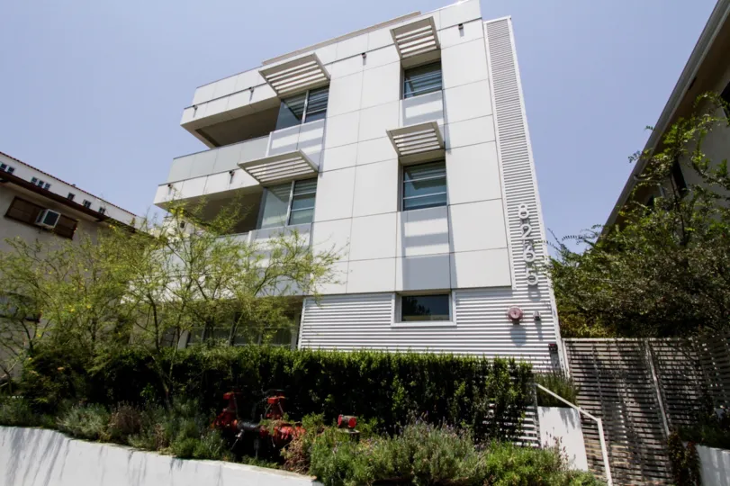 The landscaping around 8265 Fountain West in West Hollywood