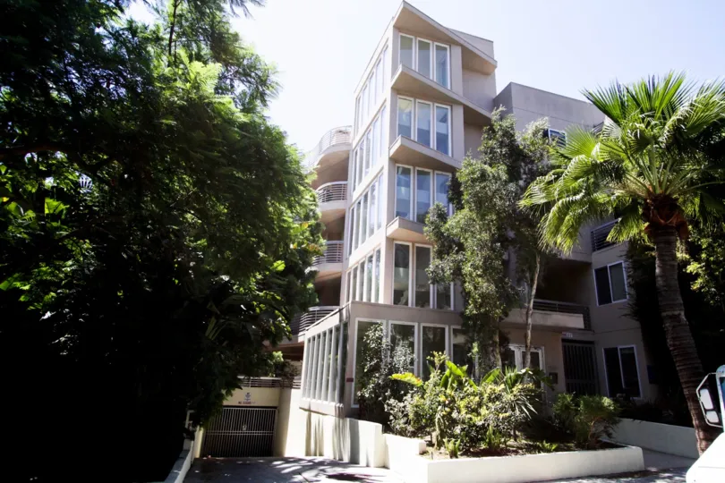 The windows at the Fountain Villas VIII in West Hollywood