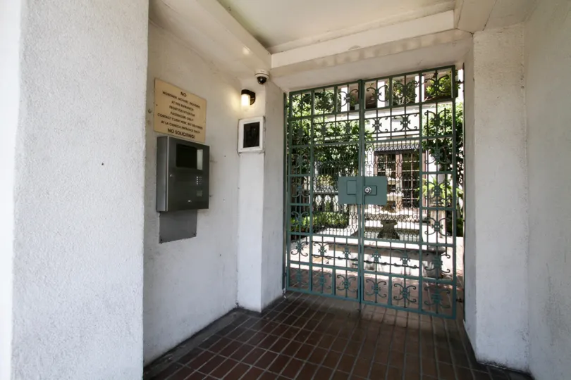 The doors into the Fountainview complex