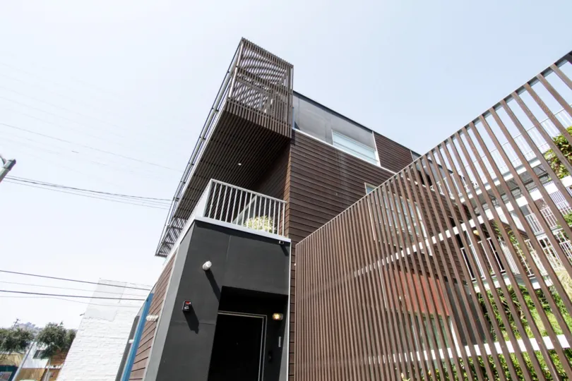 The balcony seen at Gardner 9 in West Hollywood
