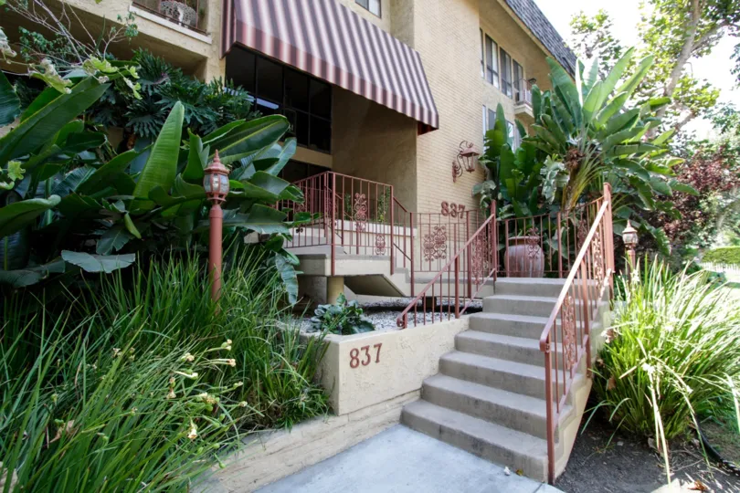 The stairs leading up to Granville Court