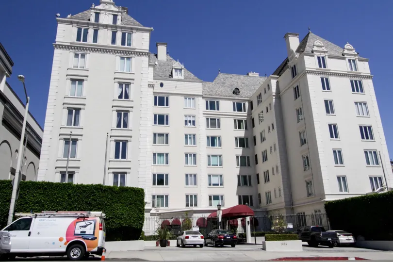 The windows seen in the Granville Towers