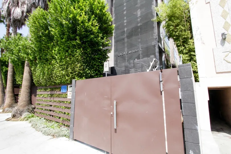The entrance into Grove Art Lofts in West Hollywood