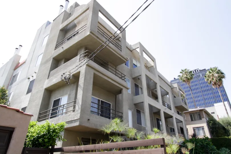 The balconies at Hammond Condominiums in West Hollywood