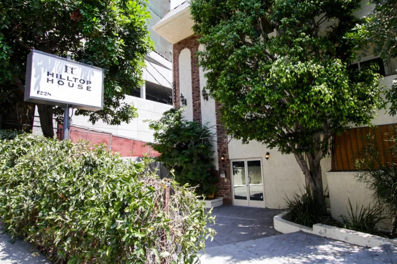 The landscaping around Hilltop House