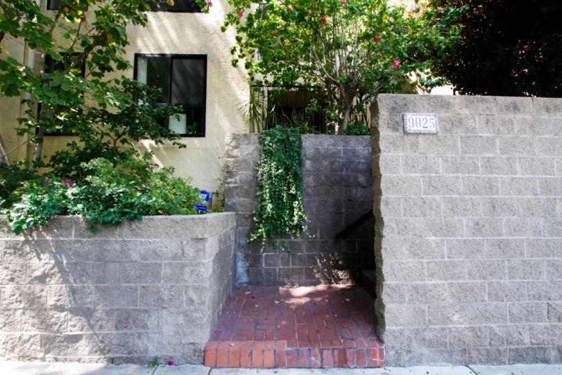 The walkway into Keith Avenue Condos