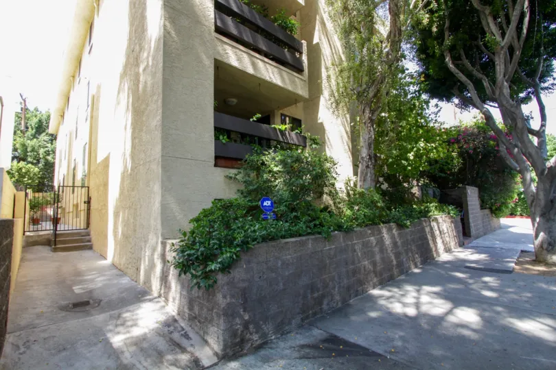 The landscaping around Keith Avenue Condos