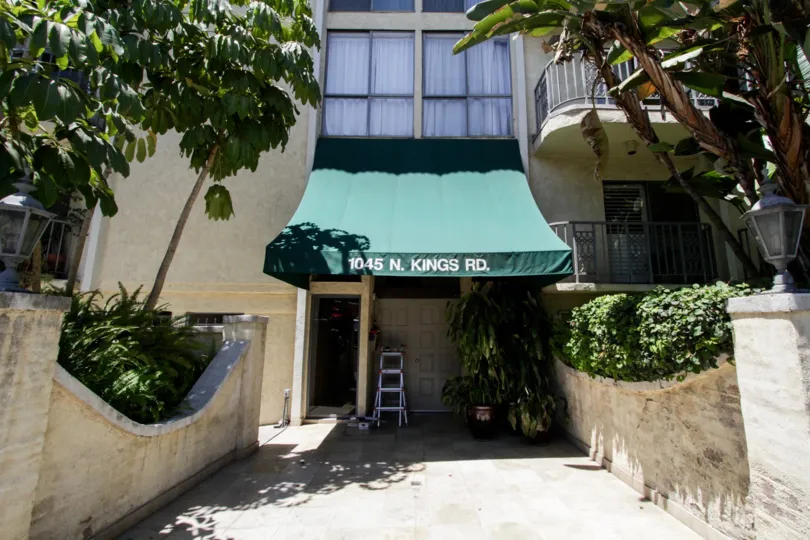 The address at Kings Manor written on the entrance