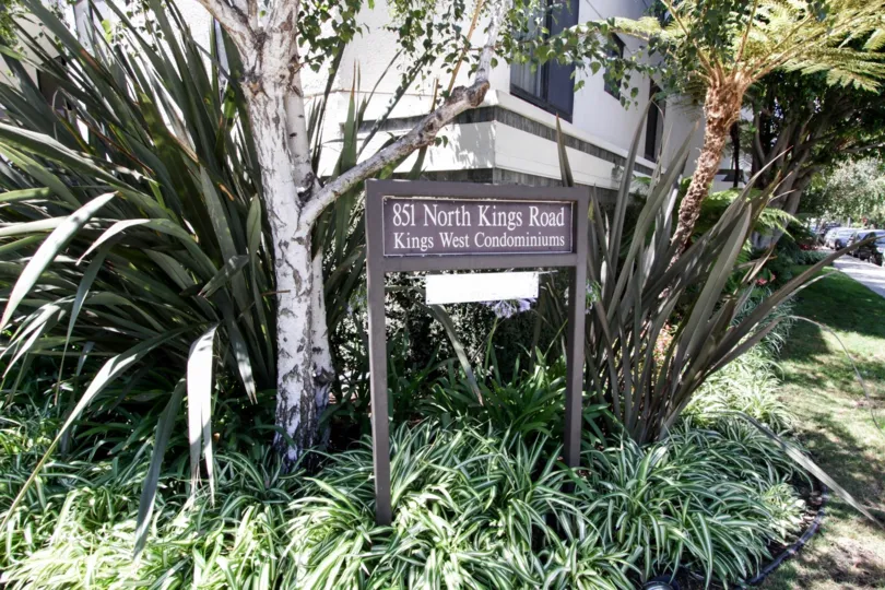 The sign welcoming you to the Kings West in West Hollywood