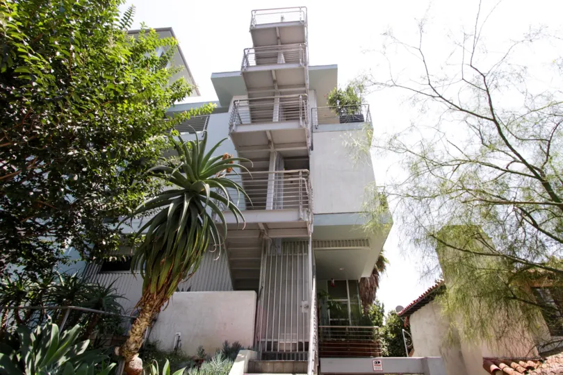 The balconies at La Cienega Lofts in West Hollywood