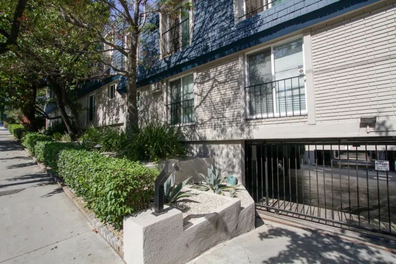 The sidewalk in front of Larrabee Spa