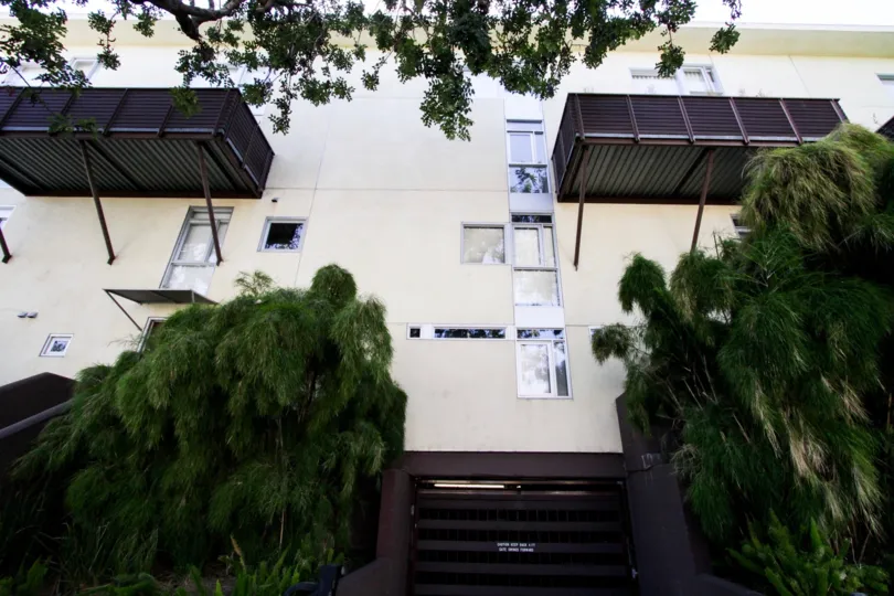 The windows seen at Laurel Court Lofts in West Hollywood