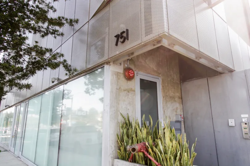 The address written above Lofts at Cherokee Studios in West Hollywood