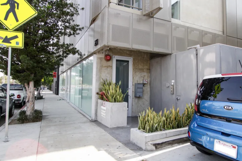 The landscaping around Lofts at Cherokee Studios in West Hollywood