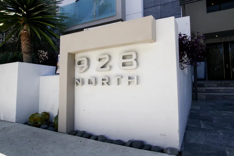 The address for Luminaire seen at the entrance of the building