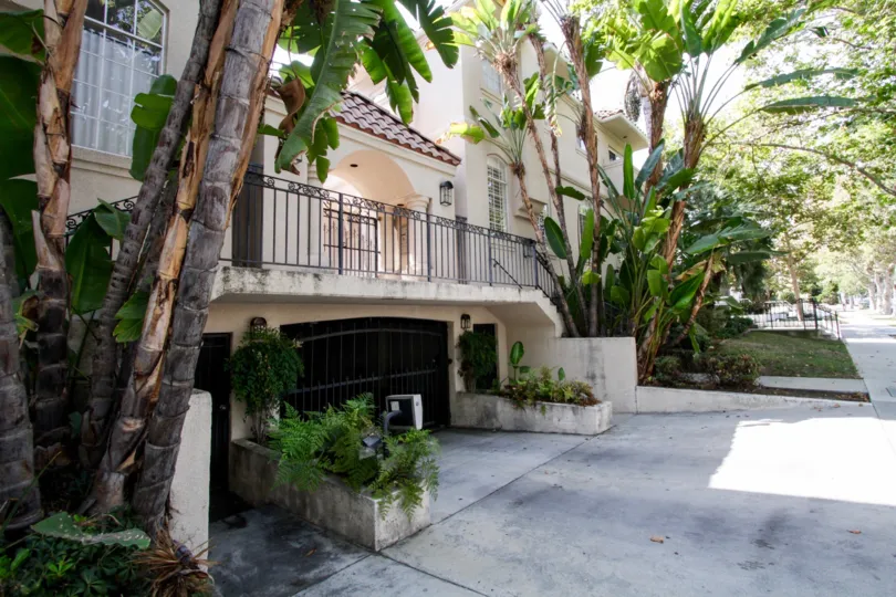 The garage seen at Martel Townhomes