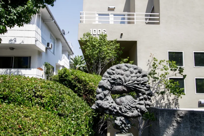 The address of the Nouveau West Villas written on the building