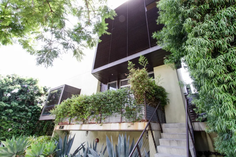The balcony at Orange Grove Lofts
