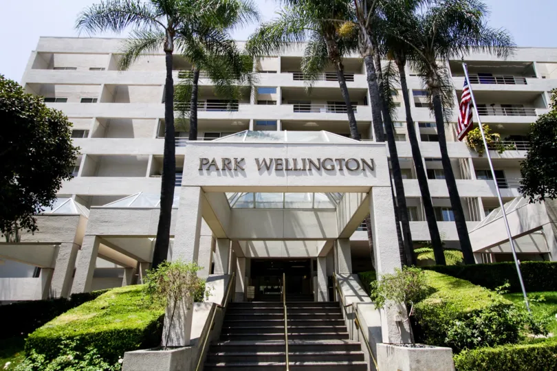 The name of Park Wellington upon entering the building