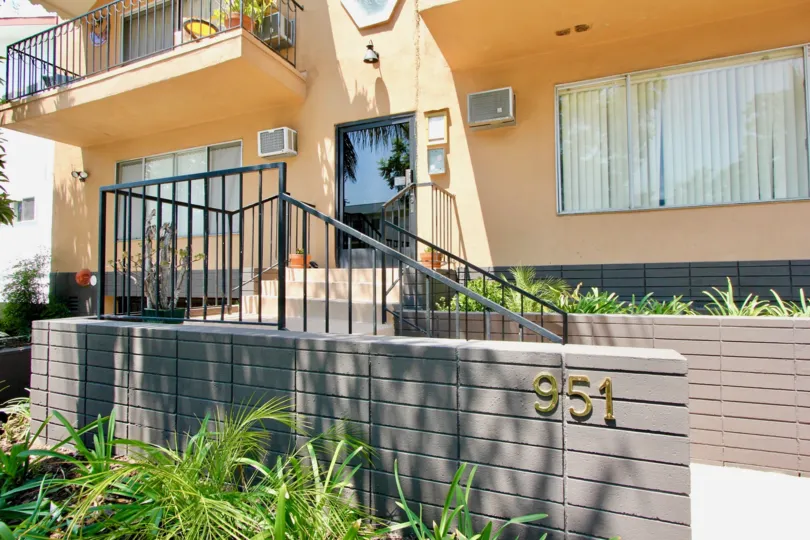 super cool entrance of Romaine Terrace, West Hollywood, California