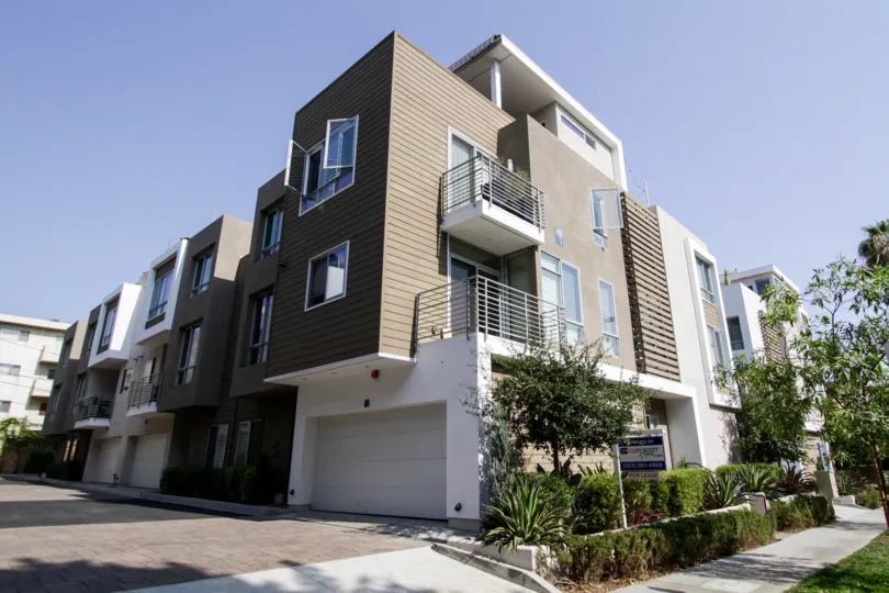 The balcony on units within Row3 in West Hollywood