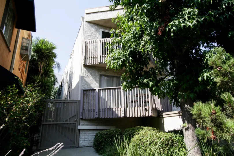 The balconies seen at the Rugby Knolls in West Hollywood