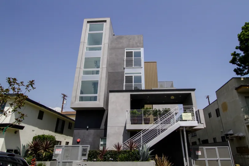 The view of Ten40 North Spaulding in West Hollywood