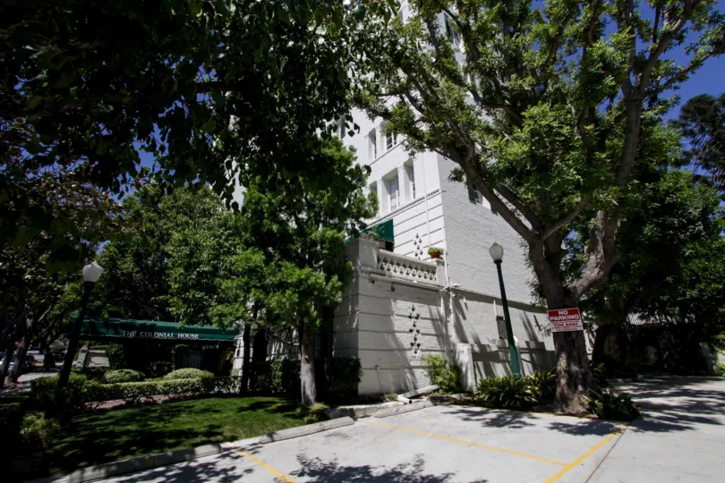 The parking for those who live at The Colonial House