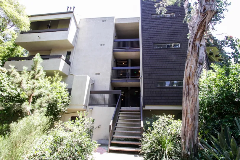 The stairs leading up to The Courtyards