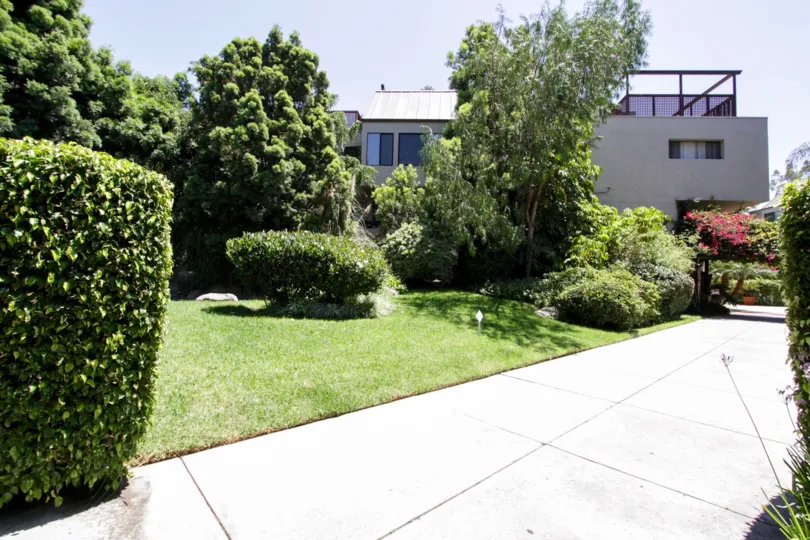 The sidewalk through The Courtyards