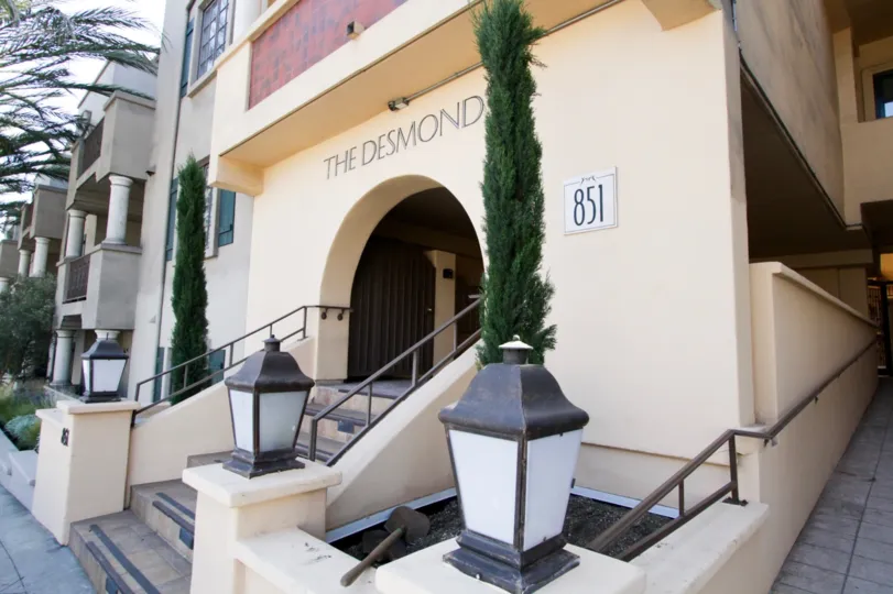 The entrance into The Desmond in West Hollywood
