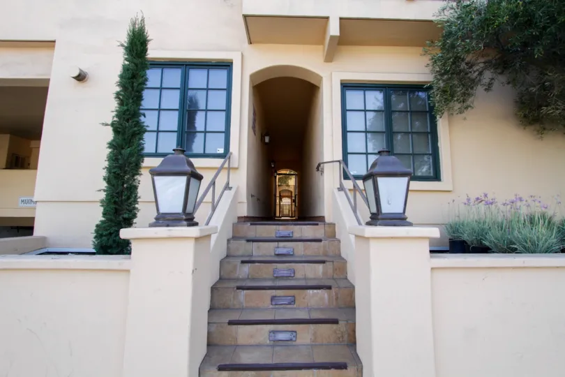 The stairs entering into The Desmond