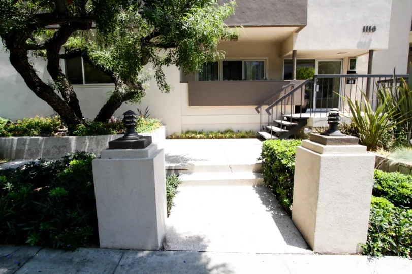 The walkway into The Eleven Ten in West Hollywood